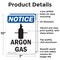Signmission Argon Gas OSHA Notice Sign, Aluminum, 7in W x 10in L, 2PK OS-2PACK-NS-A-710-V-10174 - alternate 7